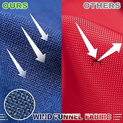 American Flag 15x25 ft TearProof Series, Heavy Duty Tough Spun Polyester USA Flags High Wind, US Flags for Outside Outdoor with Durable Embroidered Stars Sewn Stripes, 6 Brass Grommets