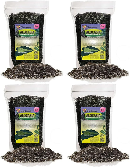 Gardenera Alocasia Potting Mix - Unlock Robust Growth and Striking Leaves with Our High-Performance Formula - 20 Quart