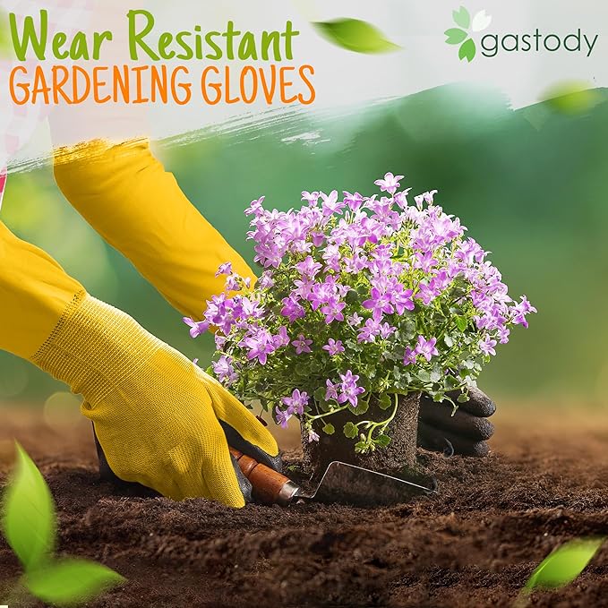 Gastody™ Long Sleeve Gardening Gloves Women and Men - Long Cuff Garden Gloves, Multipurpose Heavy Duty Outdoor and Indoor