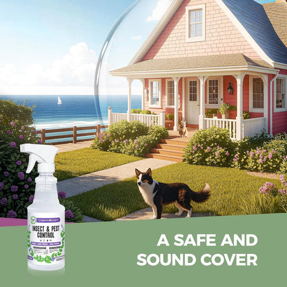 Peppermint Oil Insect & Pest Control Spray – 16oz Natural Plant-Based Bug Killer for Spiders, Ants, Flies, and Other Insects, Safe for Home & Kitchen Use