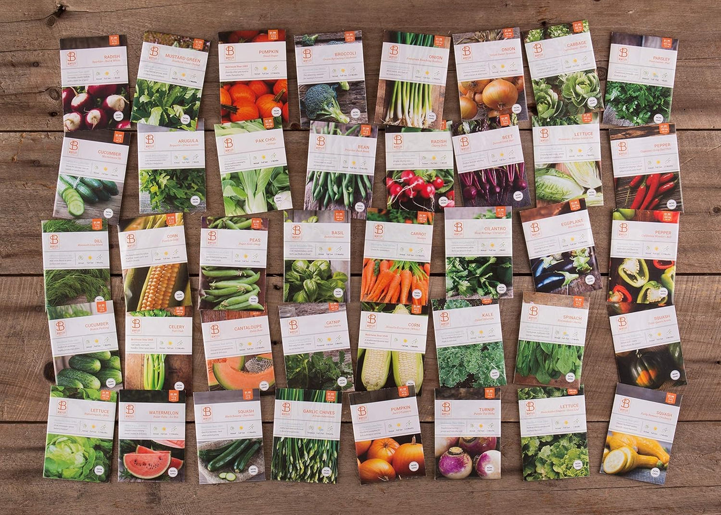Vegetable and Herb Seeds Variety Pack for Home Garden Planting, AB