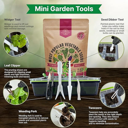 Organo Republic 25 Vegetable Seeds Variety Pack - 16,850+ Non-GMO Heirloom Seeds for Planting Vegetables & Fruits in Individual Seed Packets, Home Garden Seed for Hydroponic, Indoor & Outdoor Garden