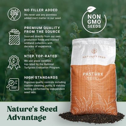 Nature’s Seed Common Buckwheat Seeds for Planting, Wildlife Food Plot, Cover Crop, Green Manure, Pasture, 5 Lbs