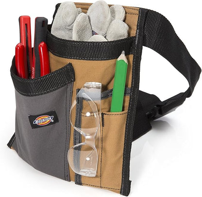 Dickies 5-Pocket Single Side Tool Belt Pouch/Work Apron, Durable Canvas Construction, Adjustable Belt for Custom Fit