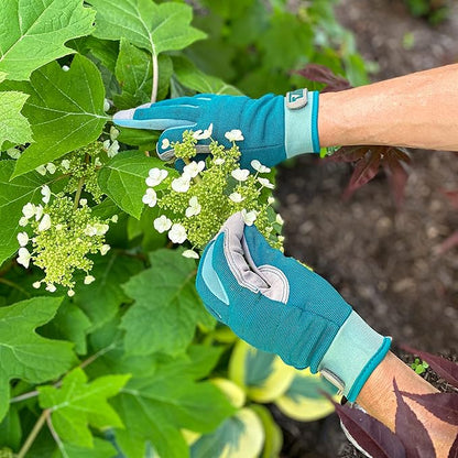 Wells Lamont Women's High Dexterity Adjustable Work and Gardening Gloves, Green, Small (7754S)
