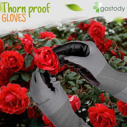 Gastody™ Long Sleeve Gardening Gloves Women and Men - Long Cuff Garden Gloves, Multipurpose Heavy Duty Outdoor and Indoor