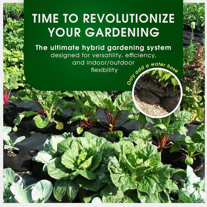 4x4 25 ft Tubular Fabric Planters for Outdoor Plants with Full Drip Irrigation System - Heavy Duty Mesh for Optimal Airflow, Customizable Up to 16 sq ft