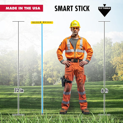 T&T Tools 72-Inch Smart Stick Metal Soil Probe – 3/8" Heavy Duty Round Metal Rod with T-Handle for Penetrating Ground – Plumbing, Landscaping, Locating Septic Tanks, Gas & Water Lines, Tiles -1 Pack