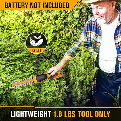 Hedge Trimmer Cordless Compatible with DEWALT 20V MAX Battery (No Battery), Electric Hedge Trimmer Cordless Grass Trimmer, Bush Trimmer Grass Shears Handheld for Yard, Garden, Lawn