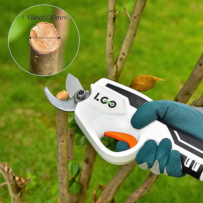 LIGO 20V Cordless Pruning Shear, Professional Electric Garden Cutter 2.0Ah Battery Powered, Max 25mm (0.98 inch) Cutting Diameter Rechargeable Tree Branch Pruner with Replaced Blade