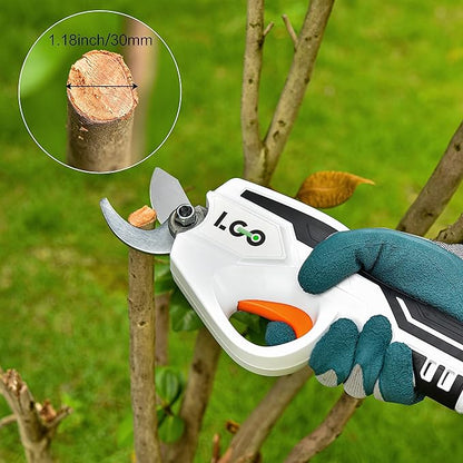 LIGO 20V Cordless Pruning Shear, Professional Electric Garden Cutter 2.0Ah Battery Powered, Max 25mm (0.98 inch) Cutting Diameter Rechargeable Tree Branch Pruner with Replaced Blade