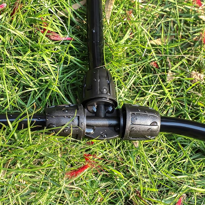 Bonviee 6 Pack 5/16 Inch Drip Irrigation Tee Connectors, Barbed Lock Fittings for 1/2” Tubing, Leak-Proof 3-Way Coupler for Garden Hose, Drip System Repair & Extension