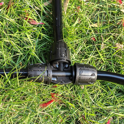 Bonviee 6 Pack 5/16 Inch Drip Irrigation Tee Connectors, Barbed Lock Fittings for 1/2” Tubing, Leak-Proof 3-Way Coupler for Garden Hose, Drip System Repair & Extension