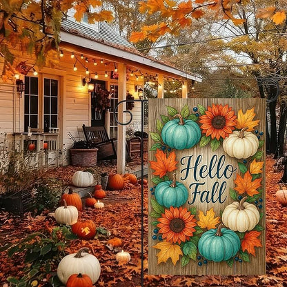 Garden Flags 12x18 Inch Halloween Garden Flag Double-Sided Pumpkin Sunflower Fall Decorations Outdoor Yard Sign Trick or Treat Porch Lawn Decor Autumn Seasonal Banner