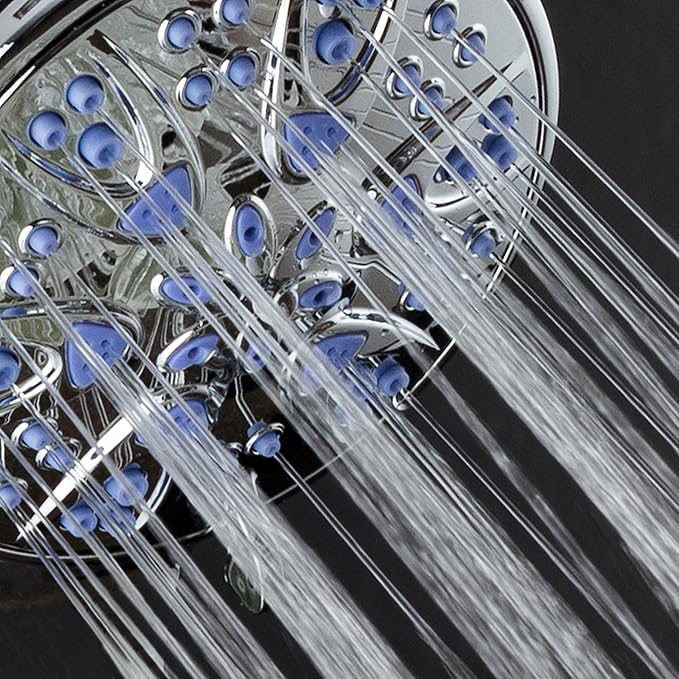 Antimicrobial/Anti-Clog High-Pressure 6-setting Hand Shower by AquaDance with Nozzle Protection from Growth of Mold, Mildew & Bacteria for Stronger Shower!