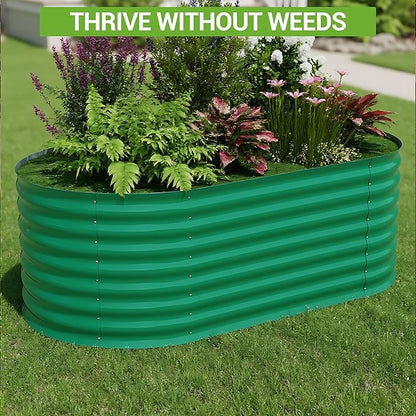 6x3x2 ft Galvanized Raised Garden Bed Outdoor, 24 in Tall Metal Planter Box for Flowers Herbs Vegetables, Rust-Resistant Raised Garden Beds for Gardening, Easy Assembly Outdoor Garden Box & Planters