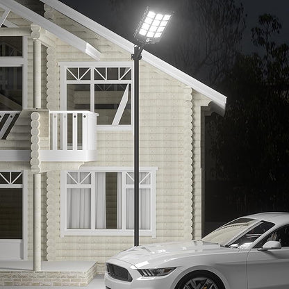 Ofuray Of-5600W Solar Street Lights Outdoor,560000Lm Solar Security Flood Lights Parking Lot Lights Commercial Dusk to Dawn, 6500k Waterproof Led with Remote Control Motion for Street,Court,Barn