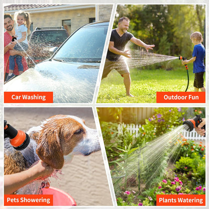 NEXCOVER Hose Nozzle 2PK, Garden Hose Nozzle with 7 Adjustable Watering Patterns, ABS Hose Nozzle Sprayer, Non-Slip Water Spray Nozzle for Watering Plants & Lawns, Cleaning, Washing Pets & Cars