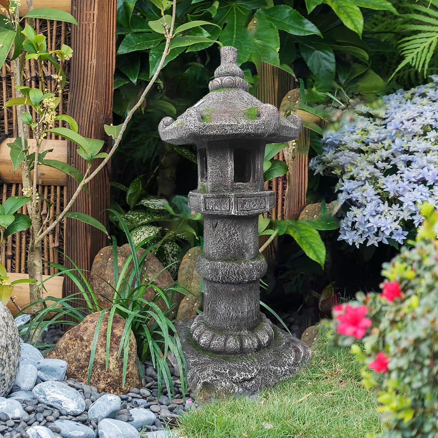 Solar-Powered Pagoda Lamp