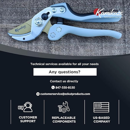 KM1-M FORCE ANVIL SHEAR- ANVIL PRUNER, Pruning Shears. Garden Pruners, Plant Pruners, Pruning Shears, Tefloned Blade Hand Pruner, Universal Garden Clippers great for garden and home.