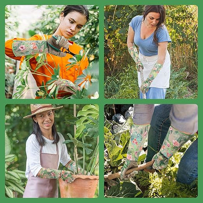 HLDD HANDLANDY Long Gardening Gloves, Thorn Proof Rose Pruning Gloves for Men & Women, Heavy Duty Garden Gloves for Cactus & Blackberry, Great Gift for Gardeners