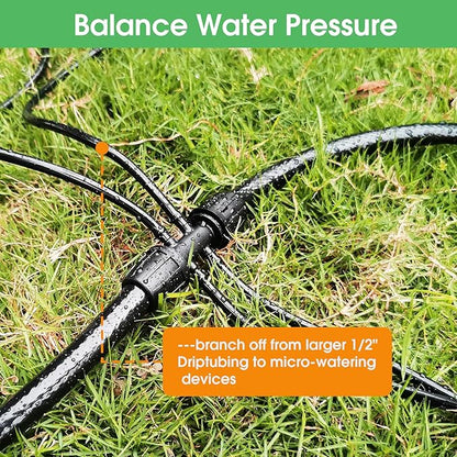 100FT 1/4 inch Drip Irrigation Tubing Distribution Hose Tube for Garden Irrigation System