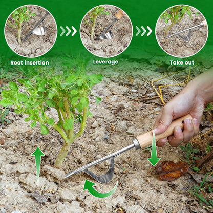 4 Pack Weed Puller Tool, Stainless Steel Hand Weeder Tool, Crevice Weeding Digger Tool, Gardening Tools for Cracks, Driveways, Lawn Edger, Moss Removal