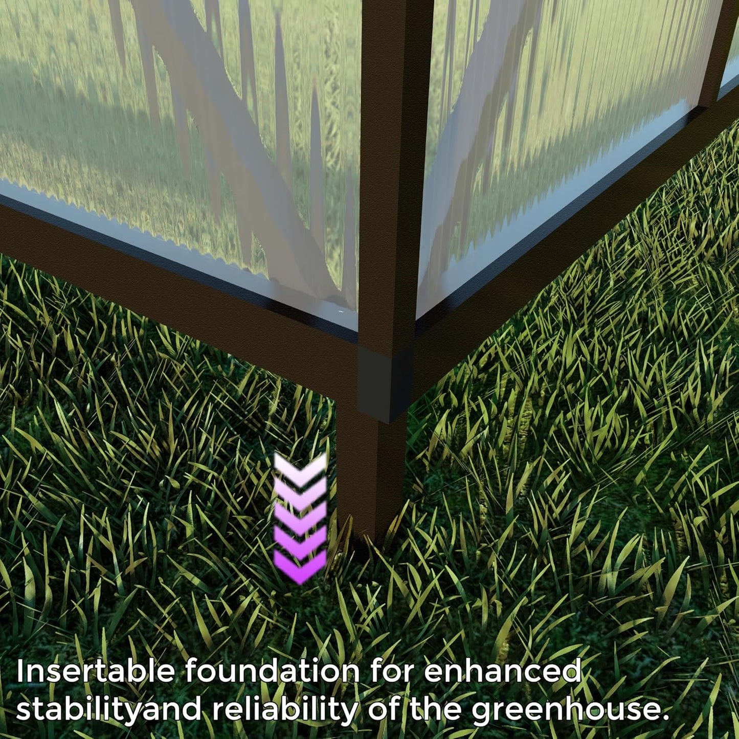 CQZY 8x14 FT Greenhouse for Outdoors,Walk-in Greenhouse for Outdoors,Dark Gray