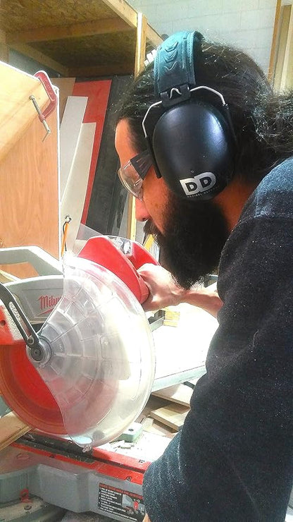 Professional Safety Ear Muffs by Decibel Defense - 37dB NRR - The HIGHEST Rated & MOST COMFORTABLE Ear Protection for Shooting & Industrial Use - THE BEST HEARING PROTECTION...GUARANTEED