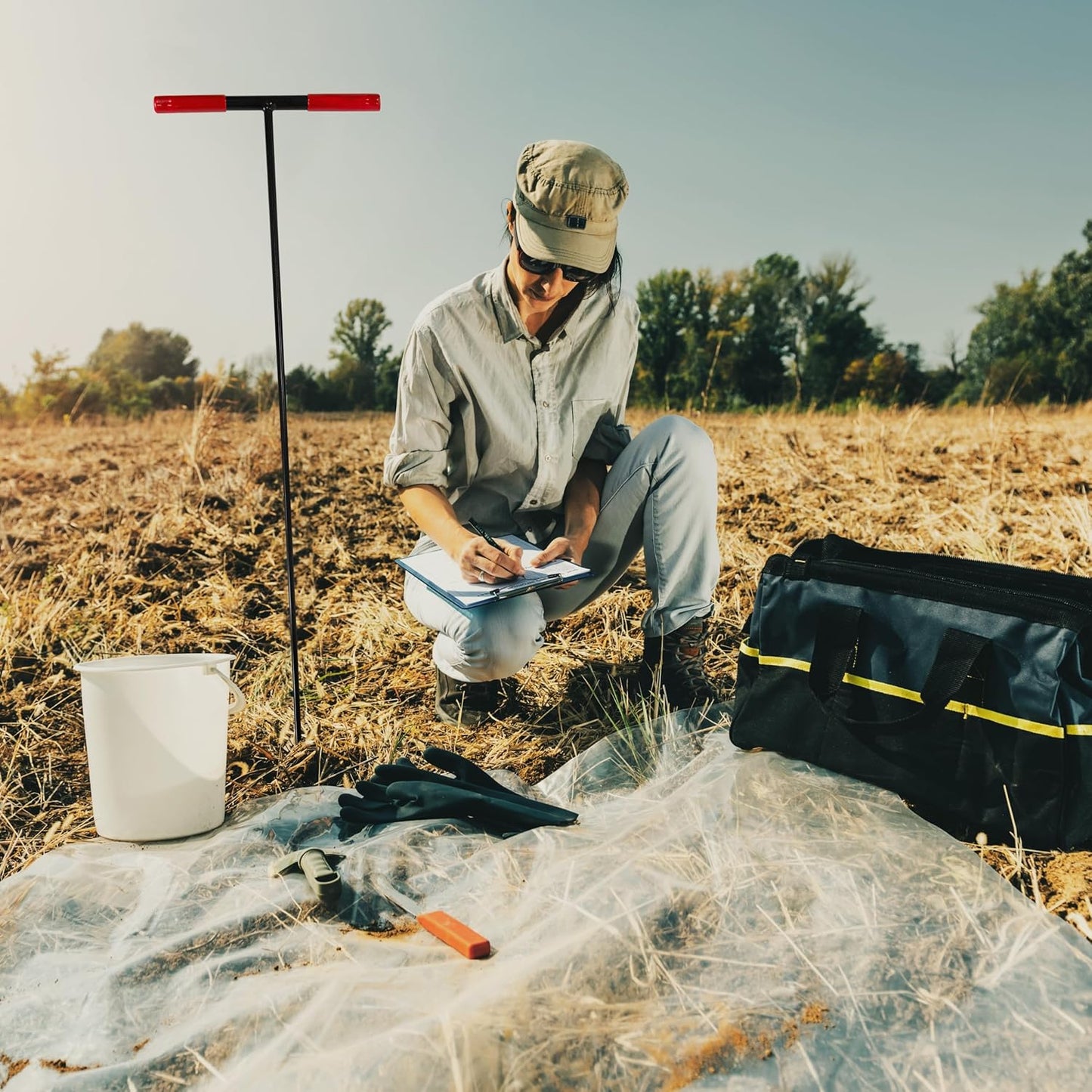 HOMESTEAD 48-Inch Soil Probe Rod with wide T handle, Comfortable Grip for Locating underground pipes and septic tanks