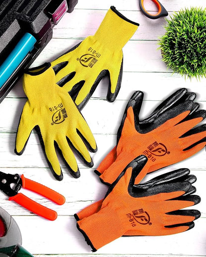 Honeydak 36 Pairs Gardening Gloves for Men Women Breathable Rubber Coated Garden Gloves