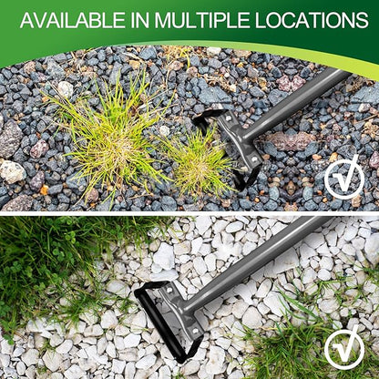 Walensee Mini Hula Hoe Garden Tool, Action Hoe for Weeding,Stirrup Hoe with 14 Inch Scuffle Loop, Sharp Durable Metal Hand Weed Scraper,Rake for Indoor & Greenhouse,Gift,U Shaped Soil Cultivator,Grey