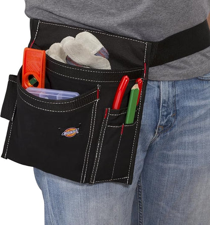 Dickies 5-Pocket Single Side Tool Belt Pouch/Work Apron, Durable Canvas Construction, Adjustable Belt for Custom Fit
