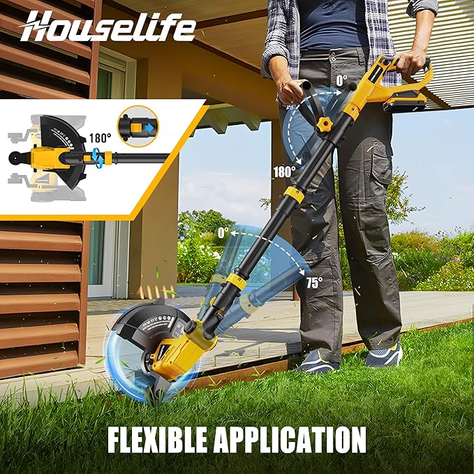 Cordless Hedge Trimmer+String Trimmer+Leaf Blower Combo Compatible with Dewalt 20v Max Battery(Tool Only), Cordless Weed Wacker & Shrub/Bush Trimmer & Electric Leaf Blowers for Lawn Care, Garden, Yard