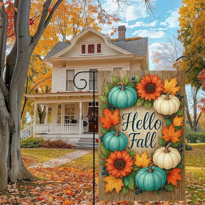 Garden Flags 12x18 Inch Halloween Garden Flag Double-Sided Pumpkin Sunflower Fall Decorations Outdoor Yard Sign Trick or Treat Porch Lawn Decor Autumn Seasonal Banner