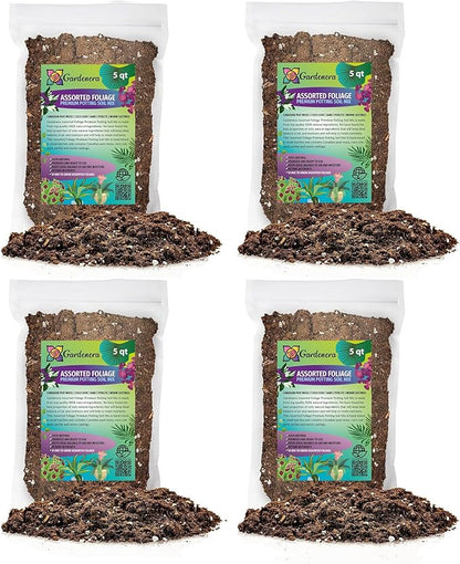 Gardenera Assorted Foliage Potting Mix - High-Performance Formula for Robust Growth and Beautiful Greenery - 20 Quart