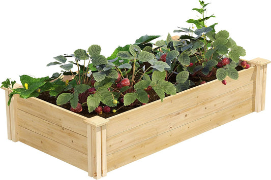 Greenes Fence Original Cedar Raised Garden Bed, 2' x 4' x 10.5" (3-Pack) - Made in USA with North American Cedar