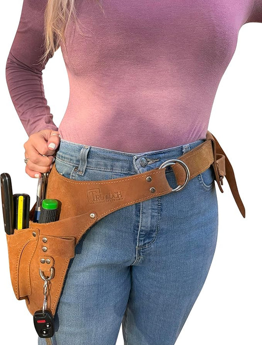 Leather Garden Tool Belt for Men Women | Gardening Tool Pouch | Gardener Apron | Holster Pouch | Tool Belt Bag Organizers | Florist Belt, Electrician, Carpenter, Framer, Landscaper