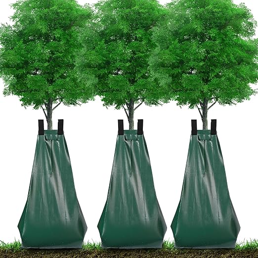 Tree Watering Bags 20 Gallon – 3 Pack Slow Release Drip Irrigation for Trees, PVC Tree Watering Bag for New & Established Trees, Deep Watering in 5–8 Hours, Ideal for Fruit Trees & Young Saplings