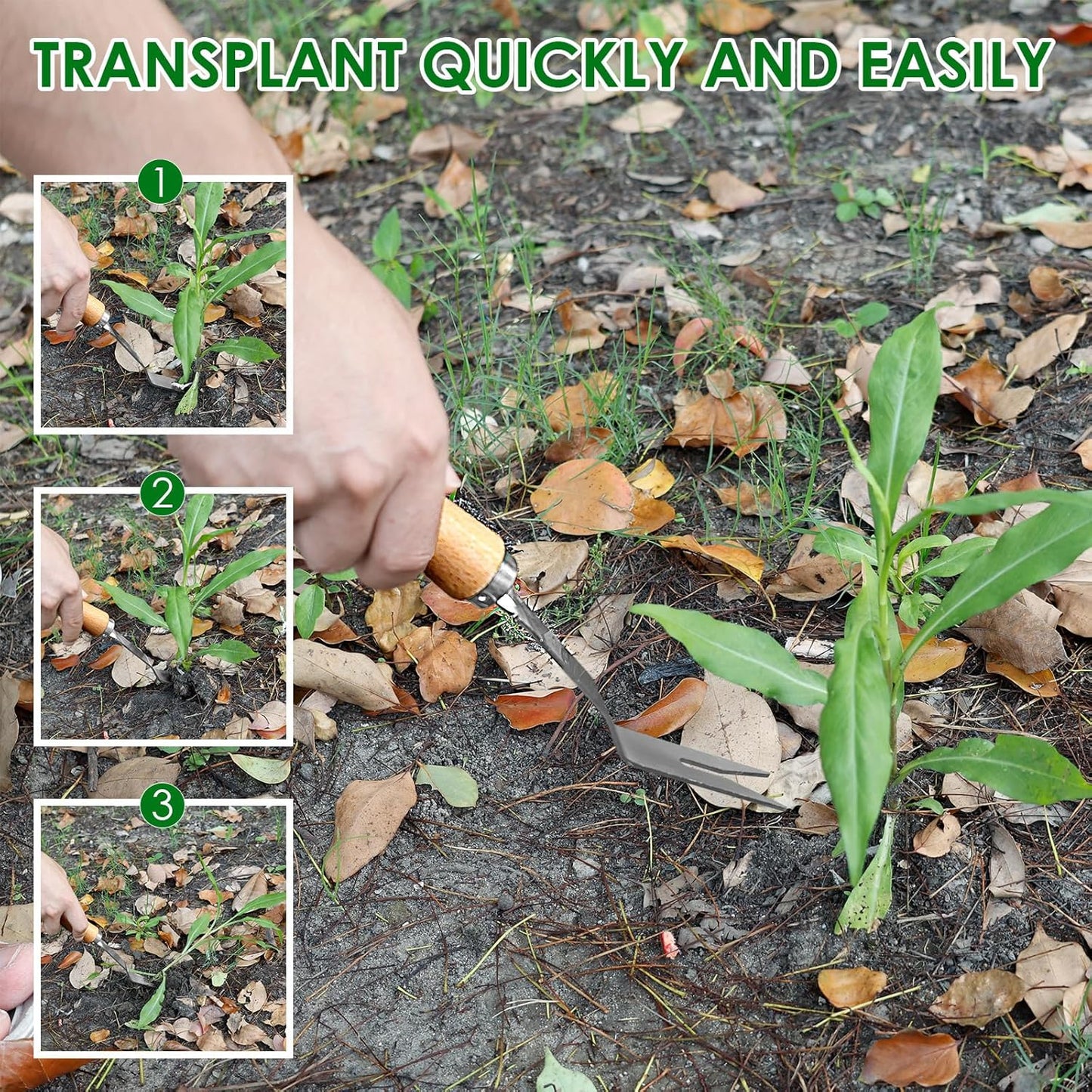 4 Pack Weed Puller Tool, Stainless Steel Hand Weeder Tool, Crevice Weeding Digger Tool, Gardening Tools for Cracks, Driveways, Lawn Edger, Moss Removal