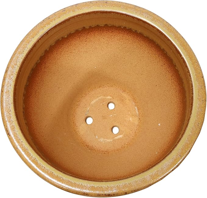 Sunnydaze Large Ceramic Plant Pot - Round Outdoor Glazed Ceramic Planter Pot with Drainage - Chalet - Forest Lake Green - 14.5"