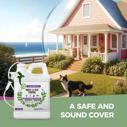 Peppermint Oil Insect & Pest Control Spray – 128oz Natural Plant-Based Bug Killer for Spiders, Ants, Flies, and Other Insects, Safe for Home & Kitchen Use