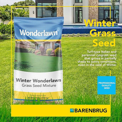 Barenbrug Wonderlawn Winter Grass Seed Mix for Lawn Care and Landscaping, 10 lbs. Bag
