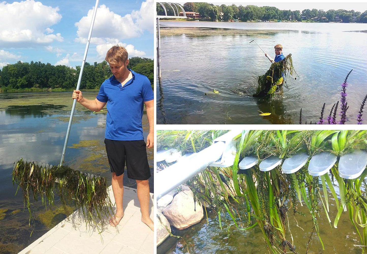 WeedRipper Aquatic Weed Puller for Lake & Pond Sea Weed (11 FT Handle)