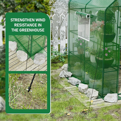 SPECILITE 56×56×78Inch Walk-in Greenhouse, Heavy Duty Small Plant House with Thicken PE Cover and Steel Frame, for Garden, Outdoors, Indoors, Green