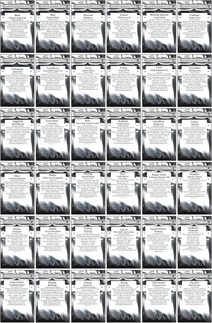 Personal Seed Vault - 38,000+ Survival Seeds, 36 Popular Varieties + Online Growing Guide by B&KM Farms