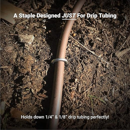 Sandbaggy DRIP TUBING Stakes Landscape Staples | 5 inch Length | Drip Anchors | Landscape Pins | Lawn Nails | Garden Stakes | Hold Drip Tubing Up to 1/4" Diameter | 14-Gauge Standard | Pack of 1000