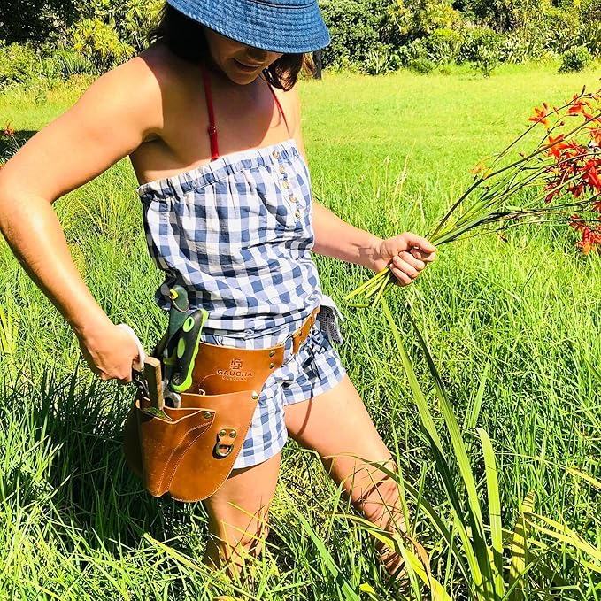Leather Garden Tool Belt - Gardening gifts for women- Utility belt - Garden Tools Organizer Holster Pouch -Gift for Gardeners and Florists