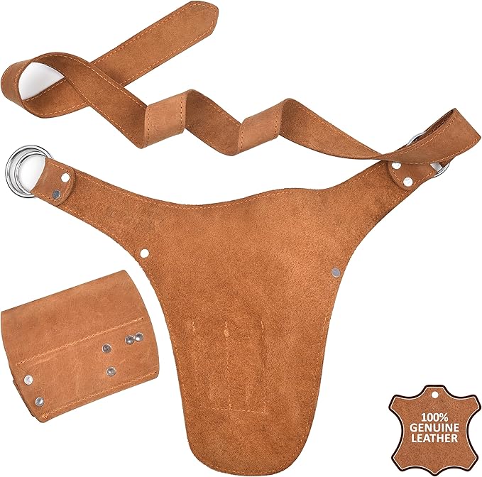 Leather Garden Tool Belt for Men Women | Gardening Tool Pouch | Gardener Apron | Holster Pouch | Tool Belt Bag Organizers | Florist Belt, Electrician, Carpenter, Framer, Landscaper