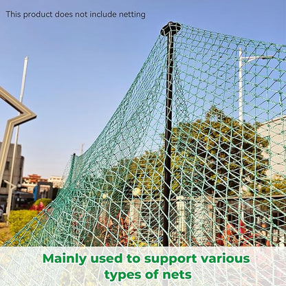 72 Inch Garden Stake Netting Support, Black Heavy Duty Powder Coated Steel Frame for Garden Fencing, Plant & Crop Protection from Wildlife (6 Sets)